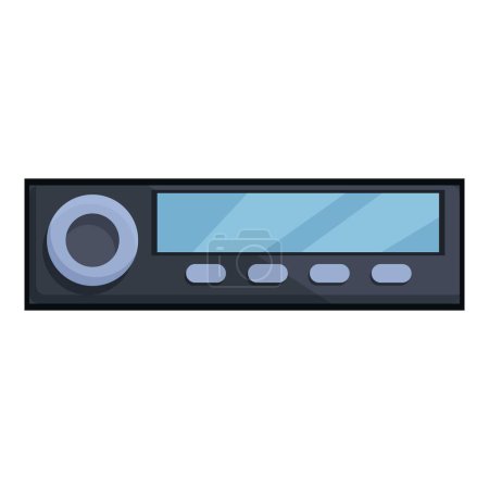 Radioplayer-Ikone Cartoon-Vektor. Auto CD Musik. Stereoakustik