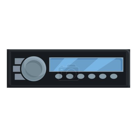 Radio Player Auto-Ikone Cartoon-Vektor. Digitale Welle zu Hause. Lautsprecher-Tieftöner
