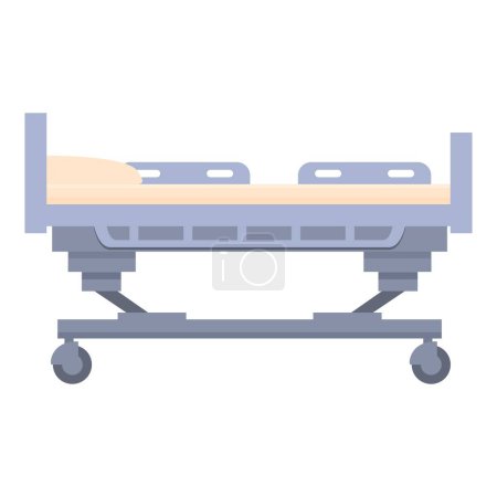 Illustration for Hospital bed icon cartoon vector. Medical equipment. Helping nurse - Royalty Free Image