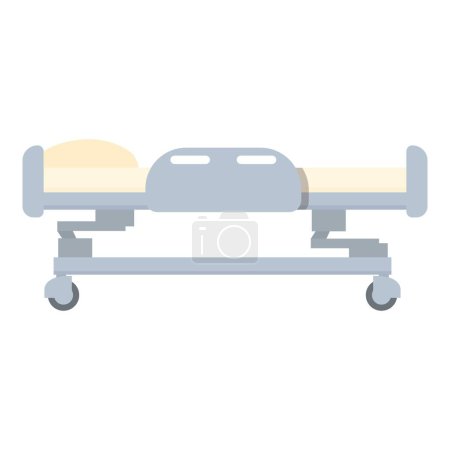 Illustration for Patient bed icon cartoon vector. Hospital equipment. Nurse helping - Royalty Free Image