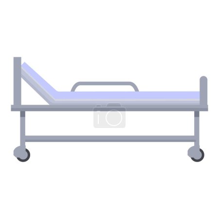 Bed equipment icon cartoon vector. Hospital care. Medical doctor room