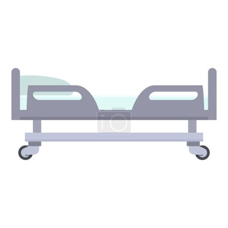 Illustration for Wheels hospital bed icon cartoon vector. Helping clinic. Room treatment - Royalty Free Image