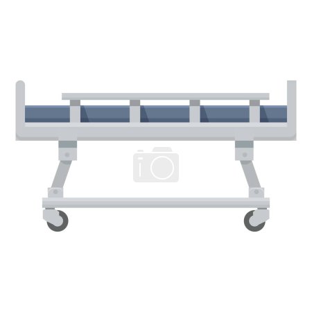 Illustration for Cancer room bed icon cartoon vector. Hospital nurse. Recovery unit - Royalty Free Image
