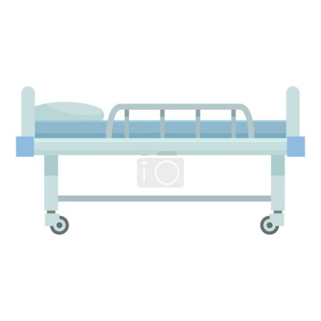 Illustration for Heart help patient icon cartoon vector. Hospital bed. Intensive clinic - Royalty Free Image