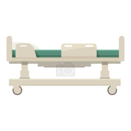 Illustration for Man hospital bed icon cartoon vector. Clinic emergency. Recovery unit - Royalty Free Image