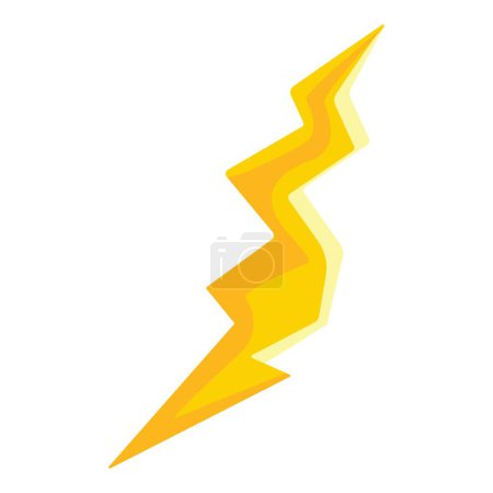 Lighting bolt icon cartoon vector. Electric power strike. Charge shock sign