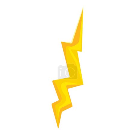 Illustration for Power bolt icon cartoon vector. Charge shock. Storm speed voltage - Royalty Free Image