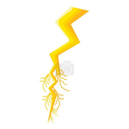 Illustration for Thunder charge flash icon cartoon vector. Fast single shape. Volt modern - Royalty Free Image