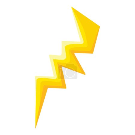 Illustration for Thunderbolt icon cartoon vector. Flash electric power. Fuel light sign - Royalty Free Image