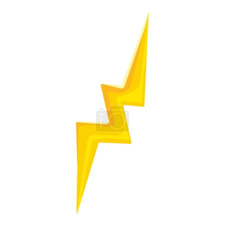 Illustration for Flash power icon cartoon vector. Warning charge. Shock arrow - Royalty Free Image