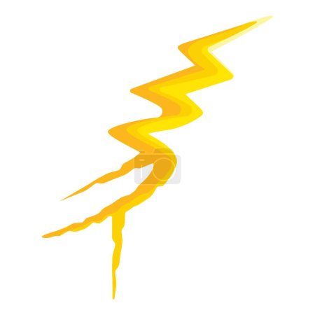 Illustration for Storm electric bolt icon cartoon vector. Arrow fast single. Thunder zigzag - Royalty Free Image