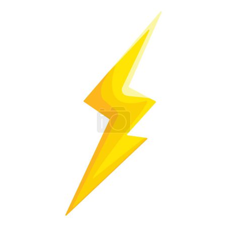 Illustration for Zig zag bolt icon cartoon vector. Charge shock. Storm speed thunder - Royalty Free Image