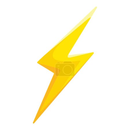 Illustration for Fuel light bolt icon cartoon vector. Flash storm. Warning charge shock - Royalty Free Image