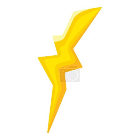 Illustration for Energy power bolt icon cartoon vector. Voltage speed fuel. Shape fast - Royalty Free Image