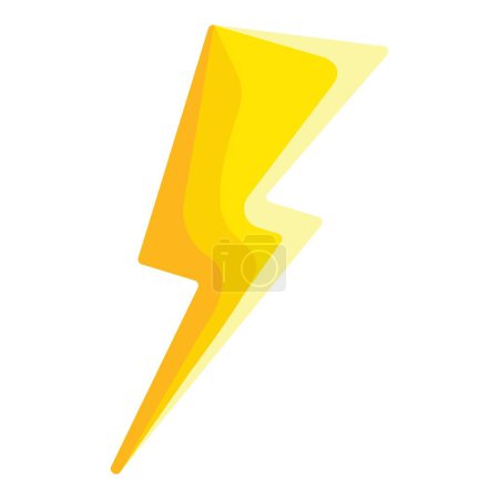 Illustration for Warning charge shock icon cartoon vector. Flash storm. Energy modern - Royalty Free Image