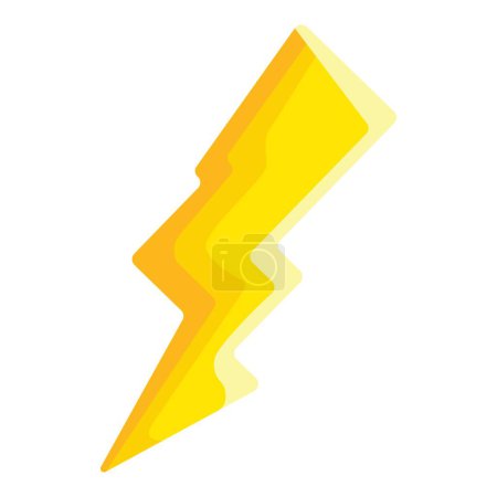 Illustration for Modern warning shock icon cartoon vector. Flash storm. Speed strike - Royalty Free Image