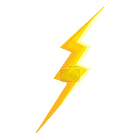 Energy thunder bolt icon cartoon vector. Storm voltage. Sign yellow volt
