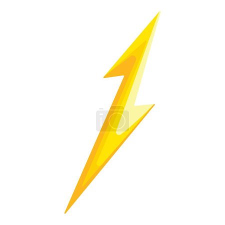 Potential electric bolt icon cartoon vector. Warning charge. Shock light