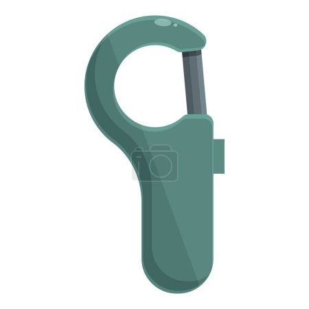 Clip tool element icon cartoon vektor. Verschluss-Werkzeugseil. Karabiner-Haken