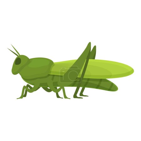 Téléchargez les illustrations : Nature sauterelle icône dessin animé vecteur. Couleur fourmi d'art. Insectes naturels - en licence libre de droit
