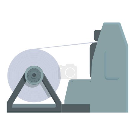 Moderno rollo de papel icono vector de dibujos animados. Fábrica de producción de papel. Planta de elementos