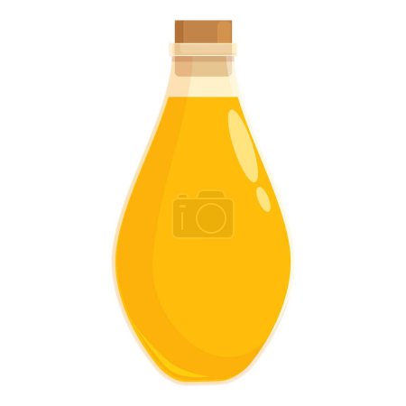 Ilustración de Aceite de colza icono vector de dibujos animados. Botella de jarra. Mostaza de hierba floral - Imagen libre de derechos