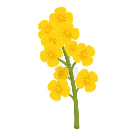 Illustration for Plant flora icon cartoon vector. Vegetation bloom grain. Butter mustard - Royalty Free Image