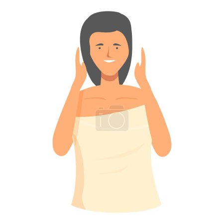 Remove face beauty icon cartoon vector. Care woman. Sponge cleaning