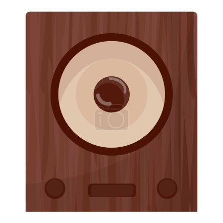 Stereo-Lautsprecher-Symbol Cartoon-Vektor. Großes Zuhören. Verstärkerbox-Musik