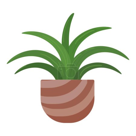 House plant icon cartoon vector. Exotic blossom flower. Workplace plant