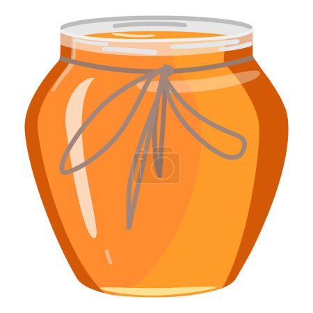Honey jar icon cartoon vector. Organic food nutrition. Fruit bio nectar