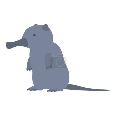 Zoologie desman icône dessin animé vecteur. Un animal amical. Nature rat sauvage