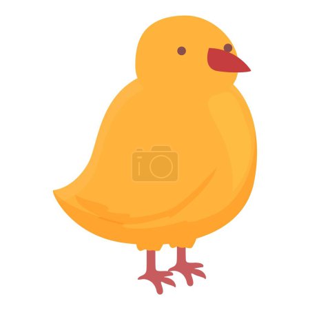 Small chicken icon cartoon vector. Laborer baby. Aviculture stable meat
