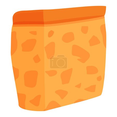Small bread croutons icon cartoon vector. Dietary cubes. Health restaurant