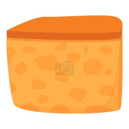 Cube pain croûtons icône dessin animé vecteur. Menu par pièce. Valeur du menu bière