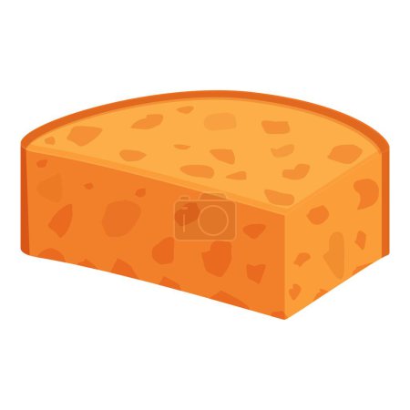 Mini bread croutons icon cartoon vector. Piece menu. Cube party