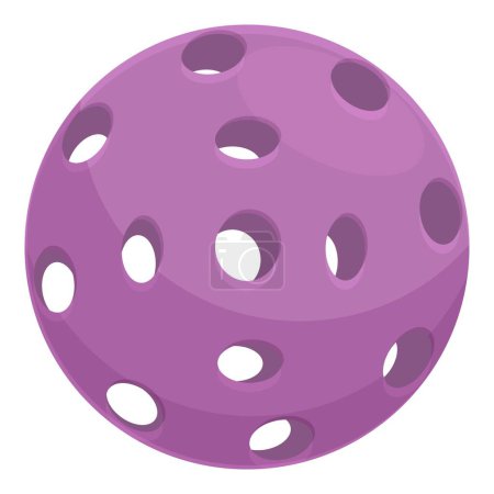 Pickleball ball icon cartoon vector. Wear player. Wiffle ball sphere