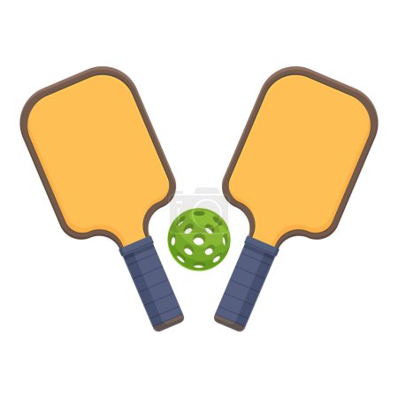 Championship games paddles icon cartoon vector. Player play. League holes