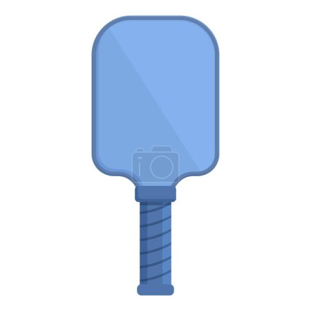 Blue pickleball paddle icon cartoon vector. Artwork plastic. Sphere tournament