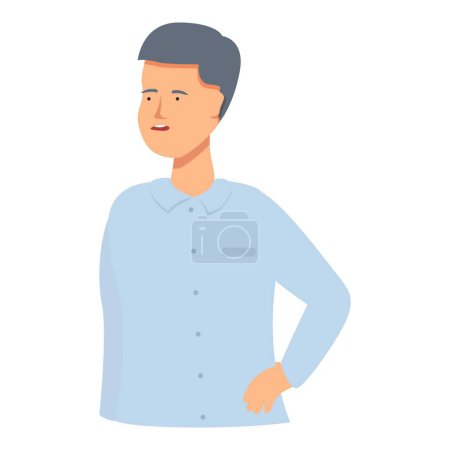 Serious man guy icon cartoon vector. Mother child talk. Speak discussion