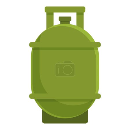 Téléchargez les illustrations : Biogaz réservoir icône dessin animé vecteur. Énergie biologique domestique. Gaz naturel biocarburant - en licence libre de droit