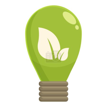 Téléchargez les illustrations : Eco bio bulbe icône dessin animé vecteur. Combustible énergie naturelle. Déchets organiques - en licence libre de droit
