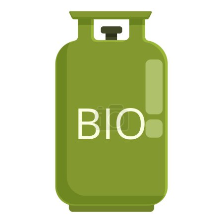 Téléchargez les illustrations : Bio réservoir de carburant icône dessin animé vecteur. Source de carburant nature. Gaz naturel biologique - en licence libre de droit