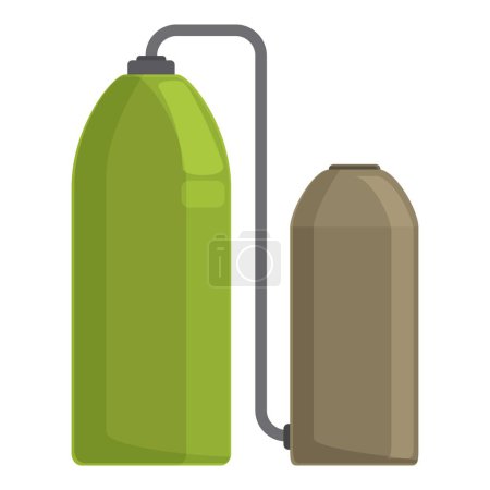 Téléchargez les illustrations : Bio réservoir de carburant icône dessin animé vecteur. Déchets électriques bio. Carburant naturel végétal - en licence libre de droit