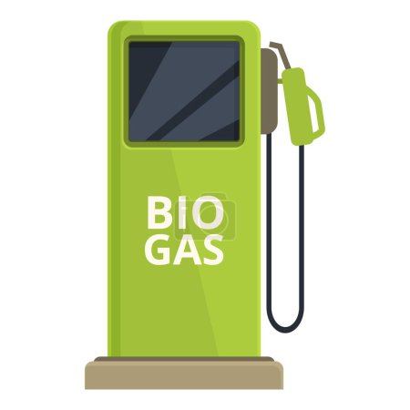 Bio gas station icon cartoon vector. Natural eco energy. Biological natural
