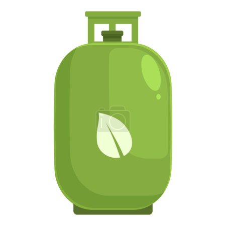 Illustration for Biogas tank icon cartoon vector. Sugar source biodiesel. Refuse nature gas - Royalty Free Image