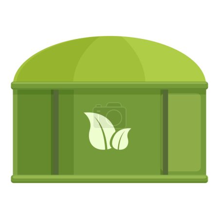 Biogas Energie Ikone Cartoon-Vektor. Tank erneuerbares Gas. Bioproduktkraft