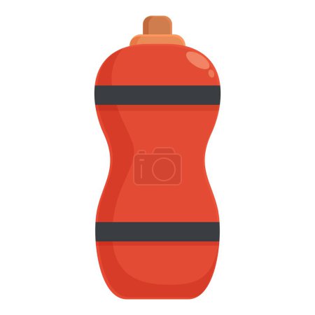 Sport water bottle icon cartoon vector. Running accessories. Workout item accessories
