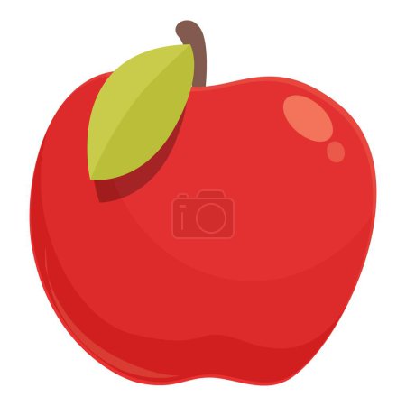 Illustration for Red apple fruit icon cartoon vector. Runner food sport. Running footwear - Royalty Free Image