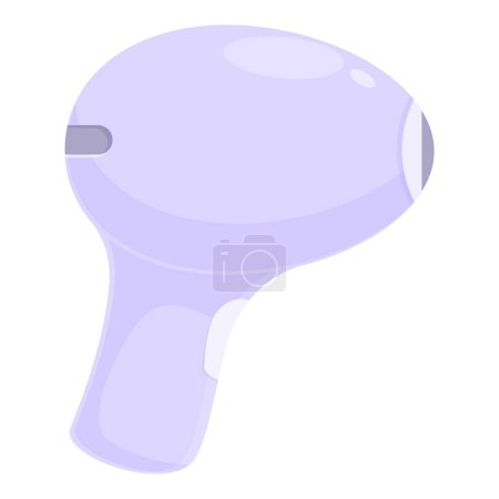 Illustration for Hair photo epilator icon cartoon vector. Skincare body. Electro remove time - Royalty Free Image